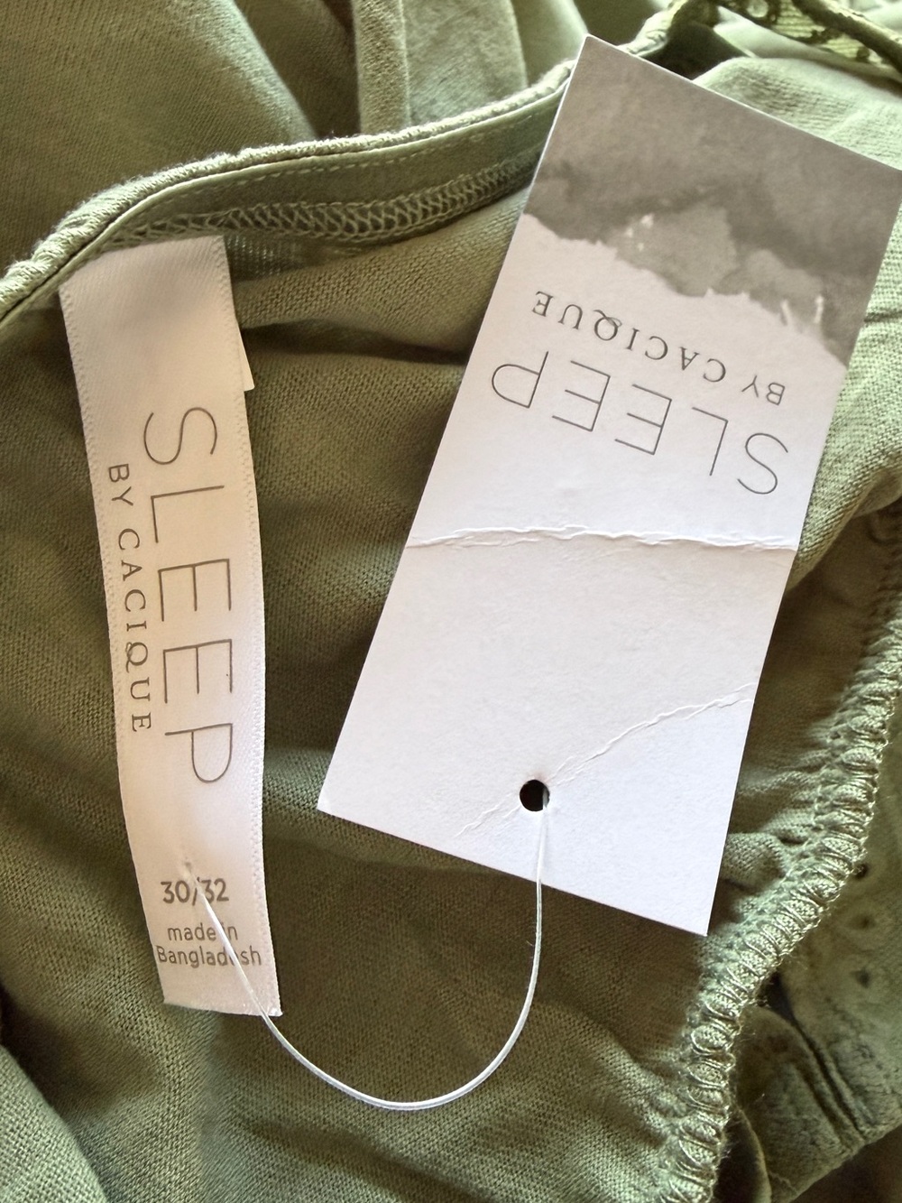 Cacique Sleep Sage Green Chemise Nightgown - Picture 5 of 5